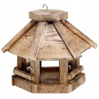 Karmnik Dla Ptaków Sześciokątny Góralski Mały Opalany eko Polska produkcja