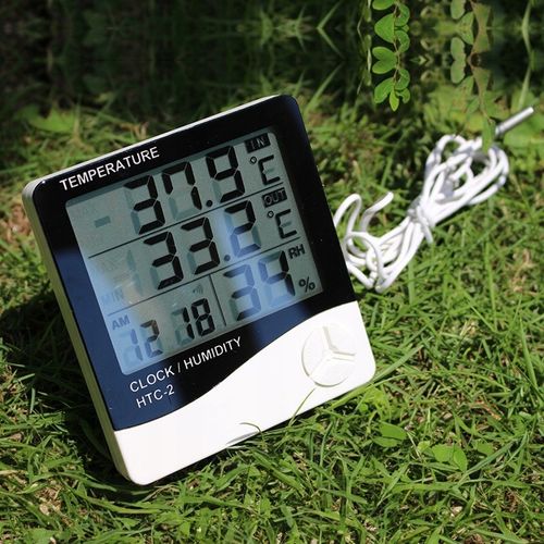 STACJA POGODOWA POGODY TERMOMETR HIGROMETR CZUJNIK SONDA ZEGAR BUDZIK na Arena.pl