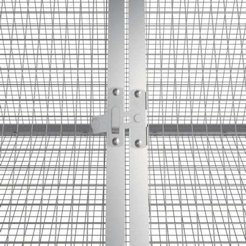 Klatka dla królików, szara, 403,5 x 80,5 x 71 cm, stal na Arena.pl