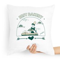 Poduszka Prezent Dla Piekarza Best Bakery Z Nadrukiem Ze Zdjęciem