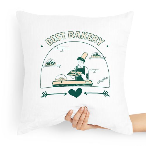 Poduszka Prezent Dla Piekarza Best Bakery Z Nadrukiem Ze Zdjęciem na Arena.pl