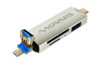 Czytnik Kart 6w1 USB 3.0 USB-C microUSB SD microSD OTG szybki transfer