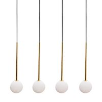 Kuchenna lampa wisząca Ali listwa z kulami złota czarna