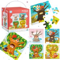 puzzle edukacyjne 4w1 pory roku w pudełku 300125
