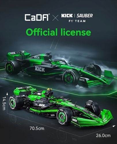 KLOCKI CADA F1 KICK SAUBER TEAM FORMUŁA 1 AUTO WYŚCIGOWE 2553 EL. SKALA 1:8 na Arena.pl