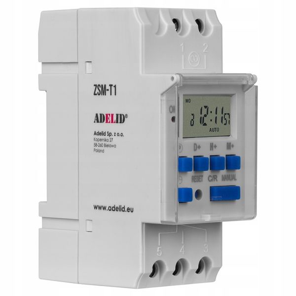 Timer programator czasowy tygodniowy na szynę TH35 zdjęcie 4