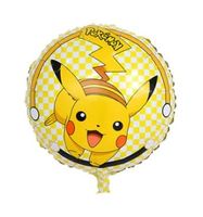 Balon foliowy okrągły Pokemon Pikachu, 45 cm (luz)