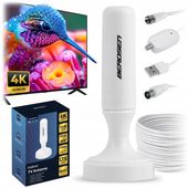ANTENA WEWNĘTRZNA 360 stopni do TV NAZIEMNEJ DVB-T2 ULTRA HD 4K FILTR