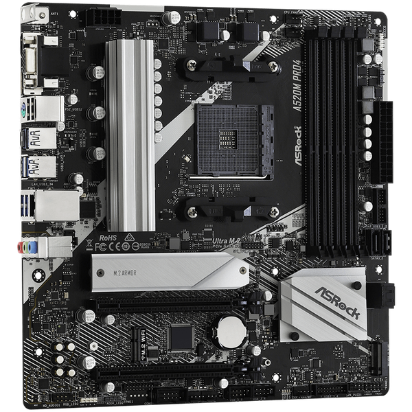 asrock a520m pro4 matx am4 ddr4 zdjęcie 2