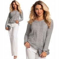 Modny Mięciutki Sweterek KOBIECY SWETER Warkocze