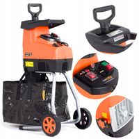 ROZDRABNIACZ ELEKTRYCZNY FREZOWY DO GAŁĘZI 2800W RĘBAK DO DREWNA POJEMNIK