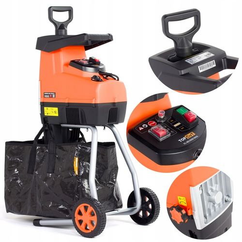 ROZDRABNIACZ ELEKTRYCZNY FREZOWY DO GAŁĘZI 2800W RĘBAK DO DREWNA POJEMNIK na Arena.pl