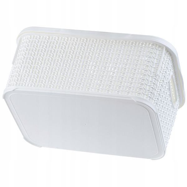 KADAX Koszyk Kosz 6L Pojemnik Z Pokrywą Biały 2szt zdjęcie 9