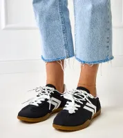 Czarne sneakersy trampki damskie sznurowane Malkan 38
