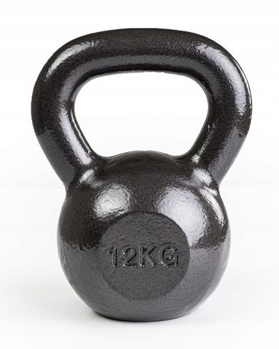 KETTLEBELL ODWAŻNIK DO ĆWICZEŃ KETTLE HANTLA HANTEL ŻELIWNY FITNESS 12KG na Arena.pl