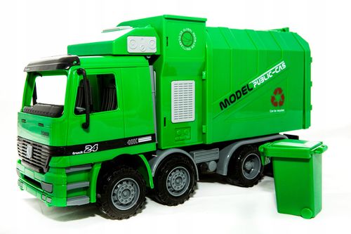 auto ciężarówka Duży SOLIDNY Pojazd ŚMIECIARKA kubeł na śmieci śmieciara na Arena.pl
