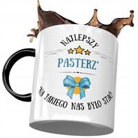 Kubek Czarny Dla Pasterza Najlepszy Pasterz Kubek Z Nadrukiem Ze Zdjęciem