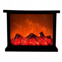 KOMINEK LED LAMPION Z OGNIEM 3D RUCHOMY PŁOMIEŃ LAMPA DEKORACJA 28 cm