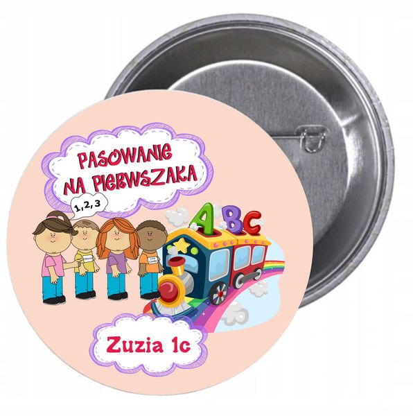 Przypinki buttony pasowanie na pierwszaka zdjęcie 1