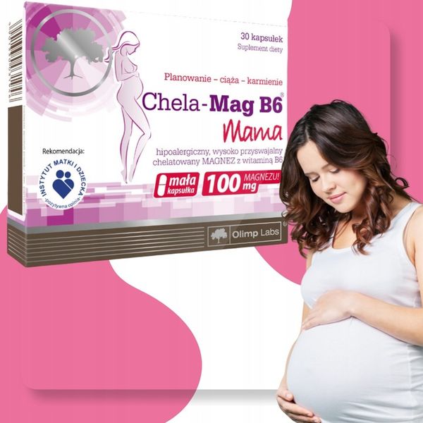 OLIMP Chela-Mag B6 Mama magnez i witamina B6 Suplement diety 30 kapsułek zdjęcie 2