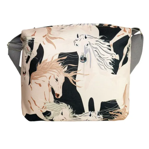 Mała Torebka Damska - Beżowe Konie na Arena.pl
