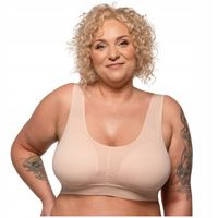 Stanik Sportowy Biustonosz Bawełniany Top Damski Fitness PUSH UP Miękki 5XL