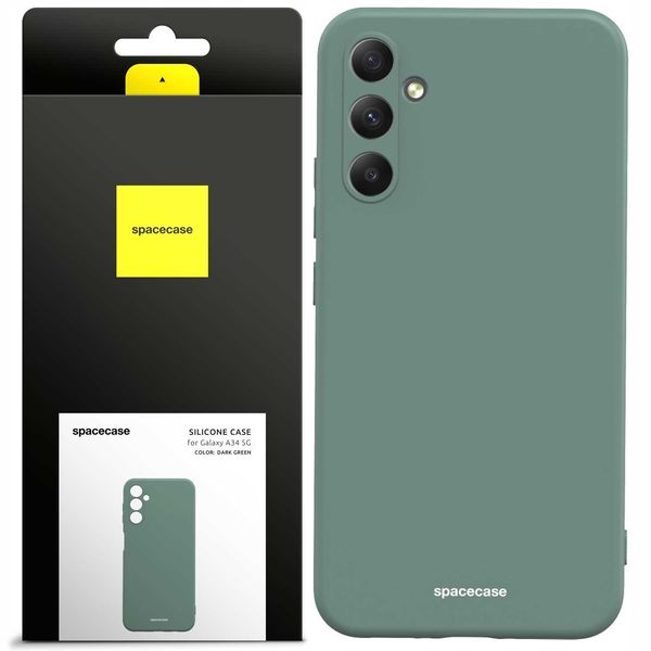Spacecase Silicone Case Galaxy A34 5G Dark Green zdjęcie 1