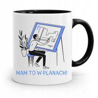 Kubek Czarny Dla Architekta Mam To W Planach Z Nadrukiem Ze Zdjęciem