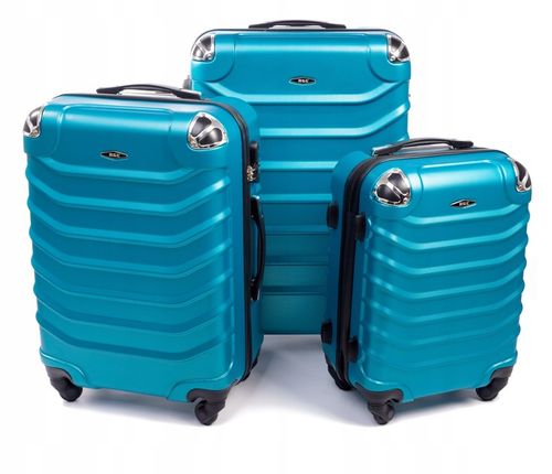 73 ZESTAW WALIZEK PODRÓŻNYCH RGL 3w1 XXL XL L KÓŁKA PODRÓŻNA TORBA ABS na Arena.pl