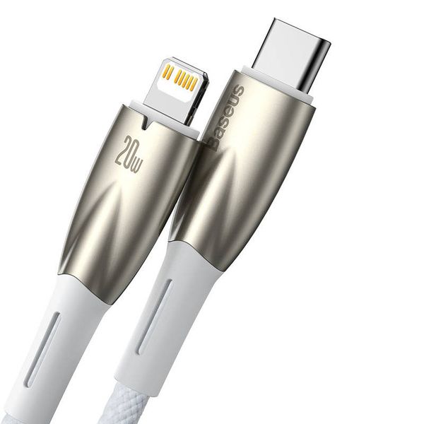 kabel usb-c do lightning baseus glimmer, 20w, 1m (biały) zdjęcie 3