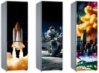 Mata magnetyczna magnes ozdobny tapeta na lodówkę WZORY KOSMICZNE 210x61 cm