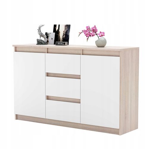 Komoda WOTAN BIALA z szufladami Duza Szafka AGA 120cm do Sypialni na Arena.pl