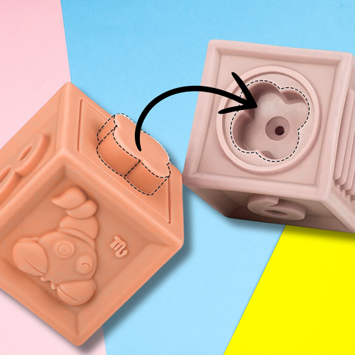 miękkie kreatywne klocki sensoryczne dla niemowląt dzieci funkcja gryzaka na Arena.pl