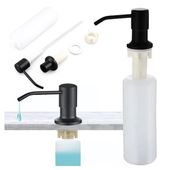 Dozownik do mydła płynu do naczyń 350 ml czarny do zlewozmywaka