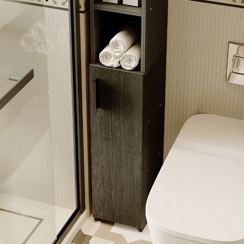 Regał Łazienkowy Stojący Szafa Czarny Loft Szafka Półka Słupek Wysoki 182cm na Arena.pl