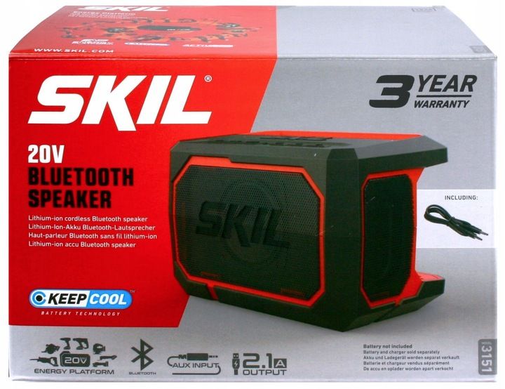 GŁOŚNIK BLUETOOTH POWERBANK ŁADOWARKA USB 20V 3151 SKIL zdjęcie 2
