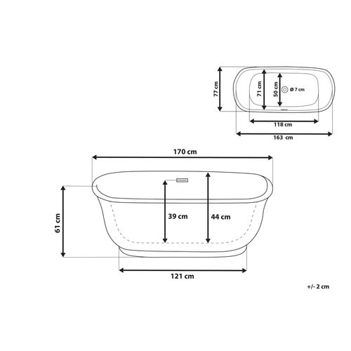 Wanna wolnostojąca czarna TESORO na Arena.pl