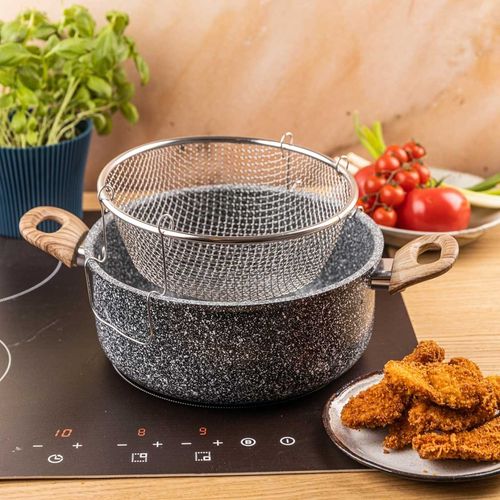 garnek marmurowy z koszem do smażenia kinghoff kh-1985 4l na Arena.pl