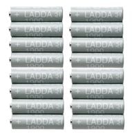 Grube paluszki akumulatorki baterie IKEA LADDA AA R6 1900mAH 16 szt.