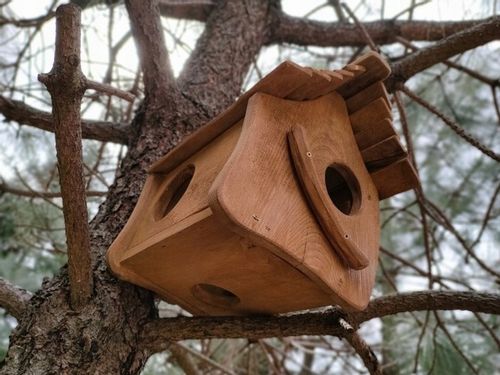 Domek dla WIEWIÓREK - brązowy rustkalny rzemieślniczy, doskonały na prezent na Arena.pl
