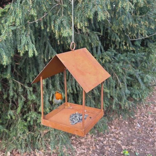 Karmnik dla ptaków stojący rustykalny 158 cm – ozdoba ogrodowa na Arena.pl