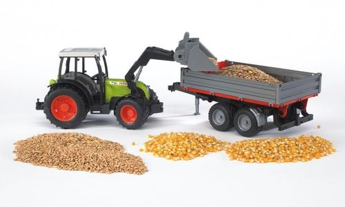 Traktor Claas Nectis 267F z ładowarką i przyczepą na Arena.pl