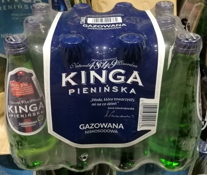 Kinga 0,33l Gazowana (butelka szklana) - karton zdjęcie 1