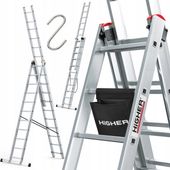 drabina aluminiowa profesjonalna higher 3x11 seria 73pro