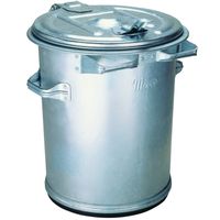 metalowy pojemnik kubeł retro na gorący popiół z blachy ocynkowany 70l