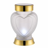 Znicz lampion solarny LED SUBITO SL4 Serce matowe (S1058) biały zimny 18cm