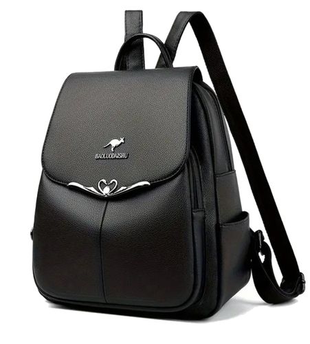 Plecak damski czarny skórzany elegancki ekoskóra miejski łabędzie na Arena.pl