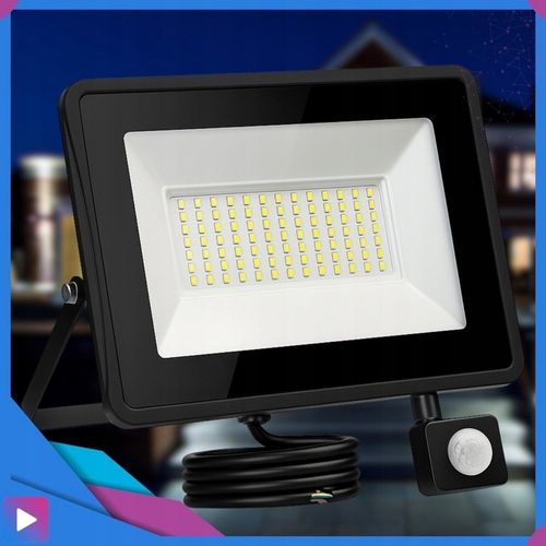 Halogen LED 50W Lampa Naświetlacz z Czujnikiem Ruchu Zmierzchu na Arena.pl