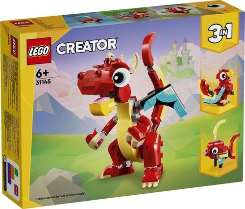 LEGO Creator 3in1 31145 Ruchome Figurki Czerwony smok Feniks Ryba 3w1 na Arena.pl