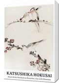 Obraz 40x60cm Design Three Birds, Hokusai Vintage do Salonu